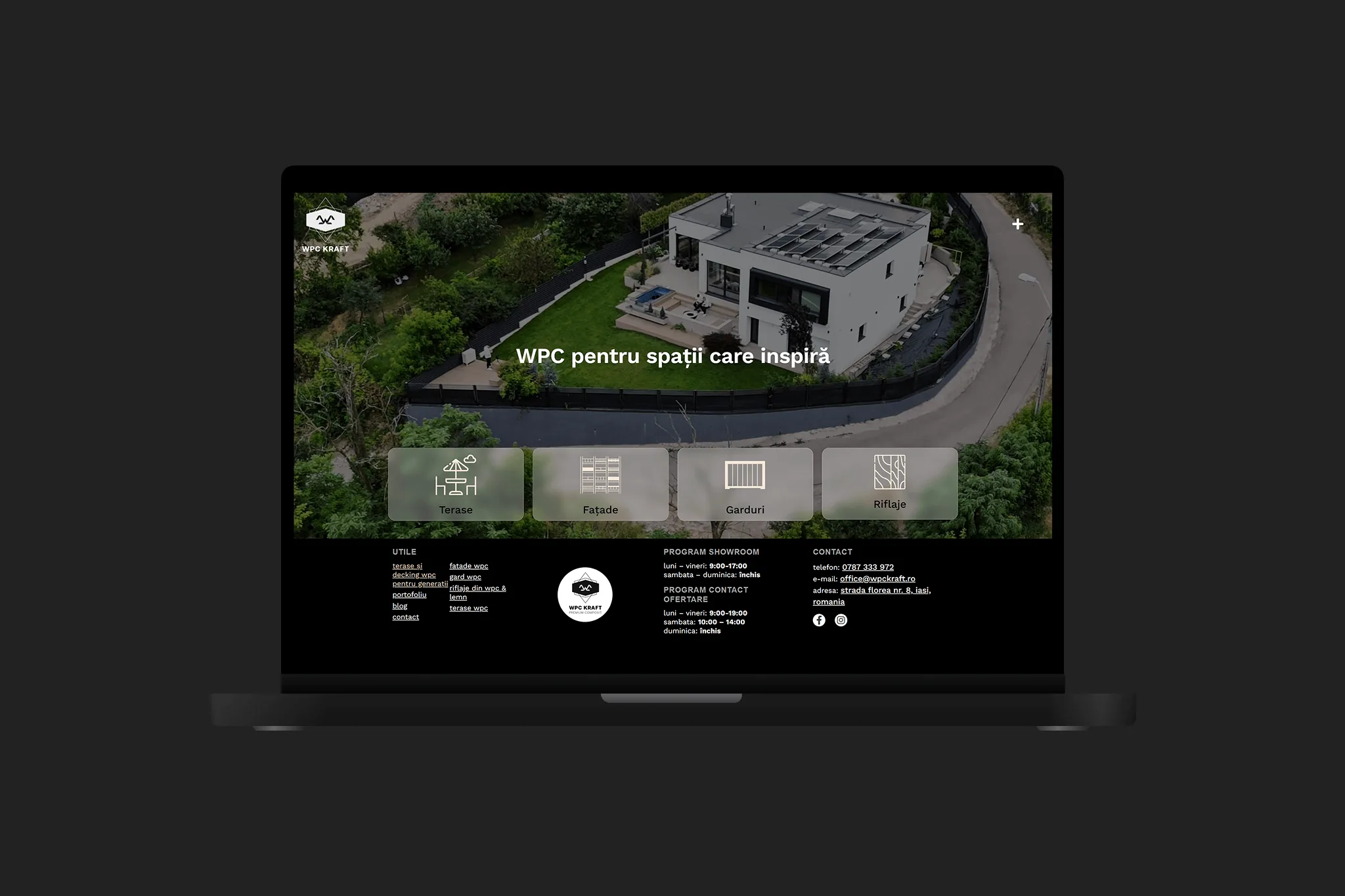 WPCKraft — site pentru materiale WPC de exterior, construit de Acid Studios
