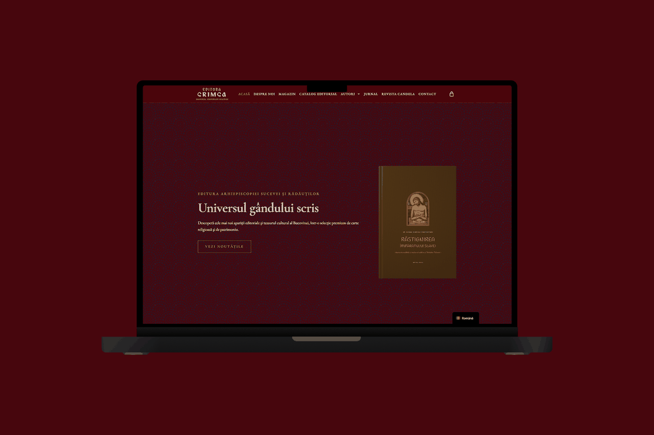 Editura Crimca — magazin online pentru editură, construit de Acid Studios