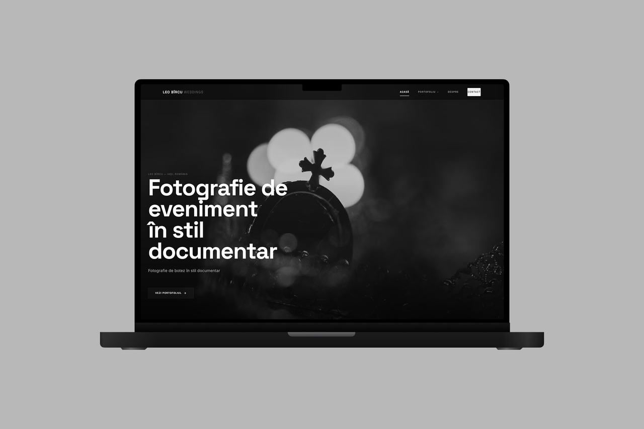 Leo Weddings — site pentru fotograf de nuntă, construit de Acid Studios