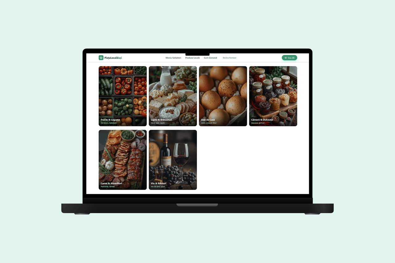 Piața Locală Iași — marketplace de produse locale, construit de Acid Studios