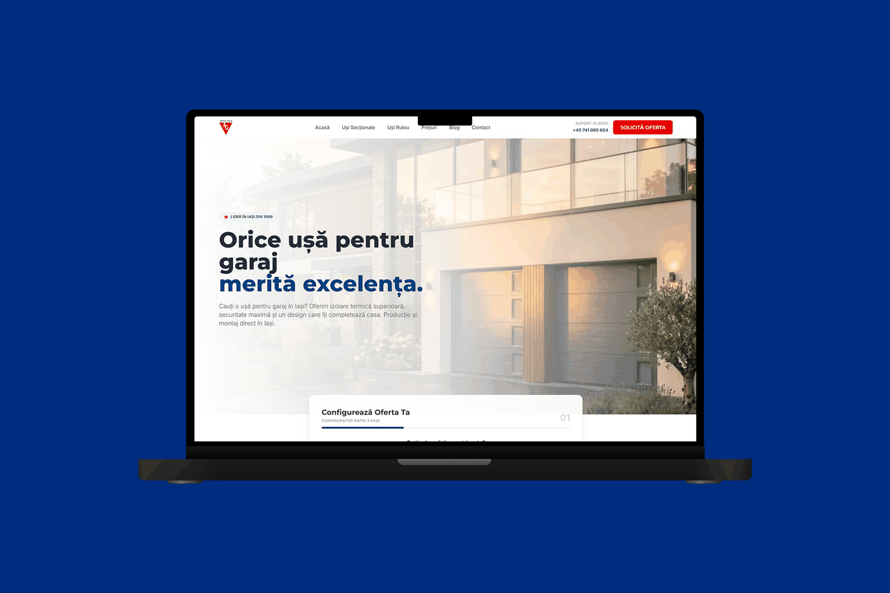 Uși de Garaj Iași — satelit SEO local pentru Almet Grup, construit de Acid Studios