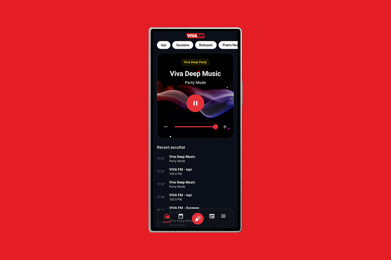 Viva FM — aplicație mobilă de radio, construită de Acid Studios