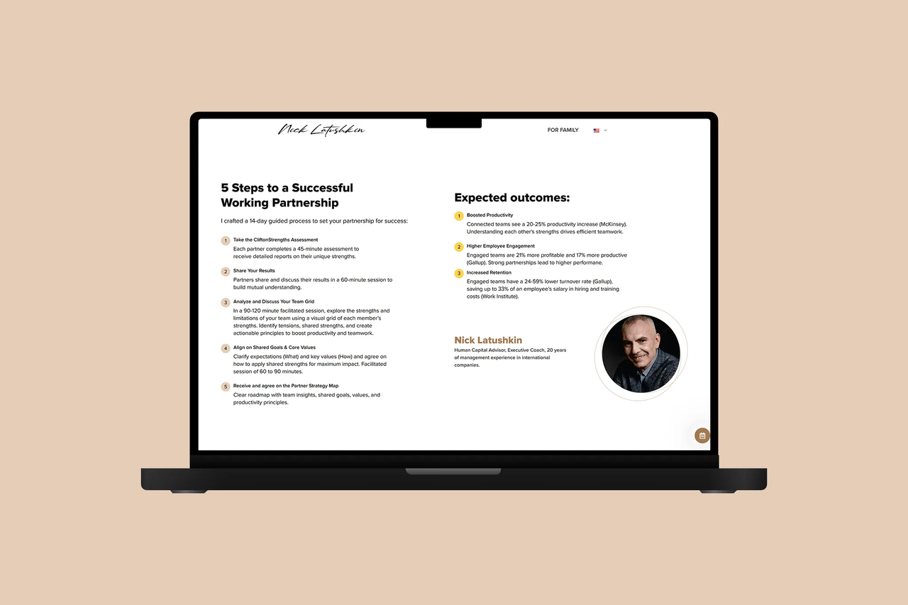 Working Partnerships — site corporate, construit de Acid Studios